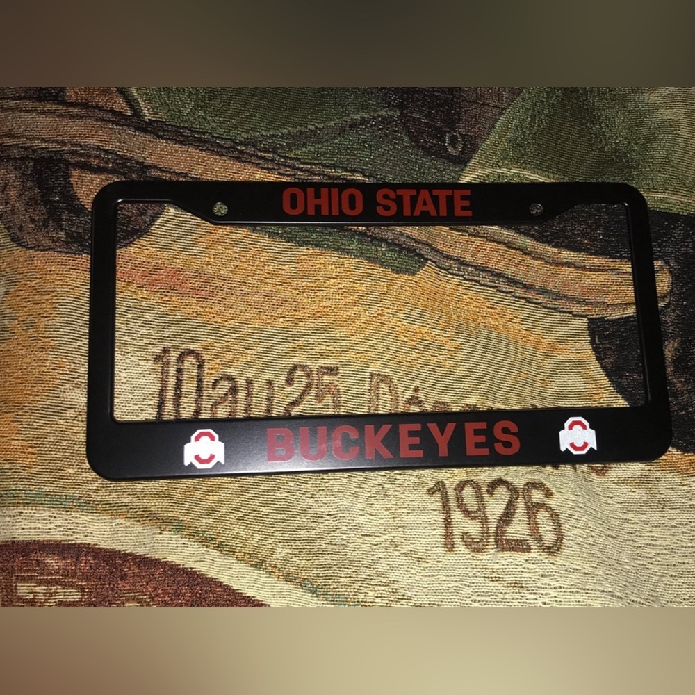 OHIO State Buckeyes License Plate Frame NEW Metal